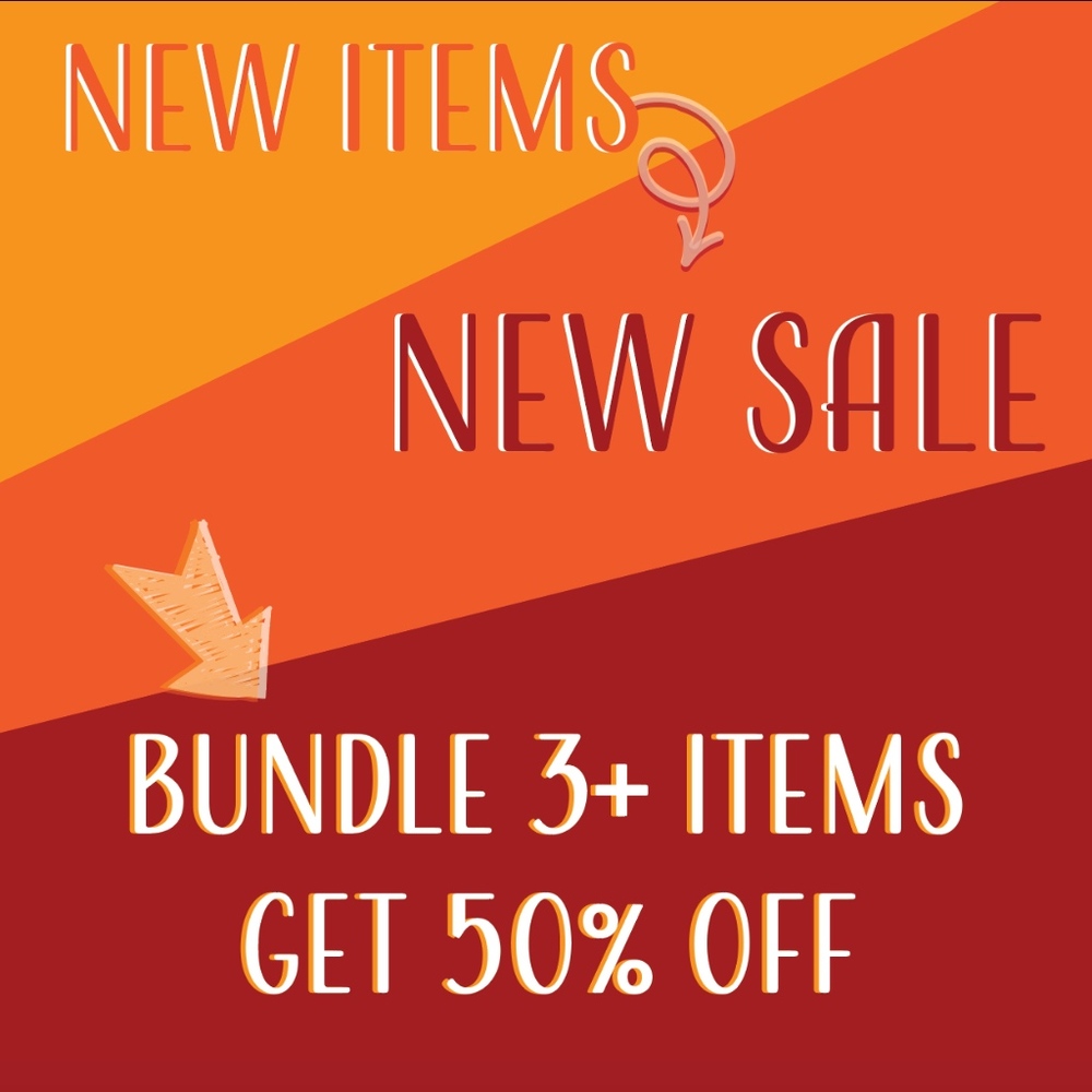 50 % off bundle of 3+ items
